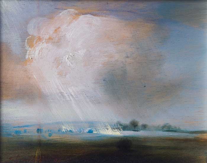 Robert Schoeller Painting: Rainshower Landscape 42