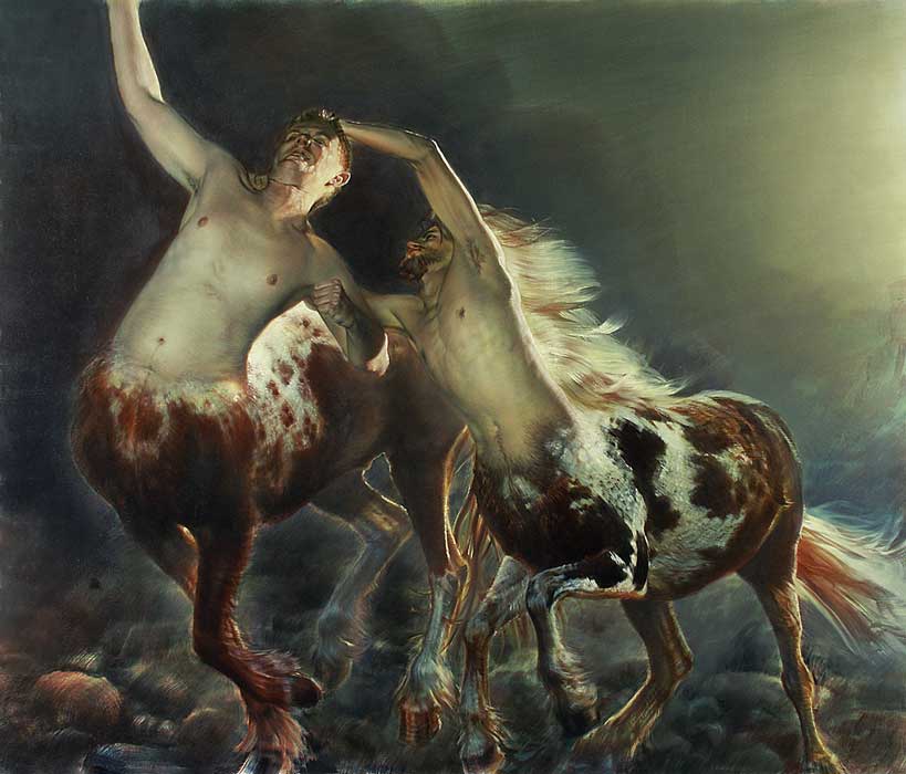 Robert Schoeller Painting: Centaurs Fighting Painting TH007