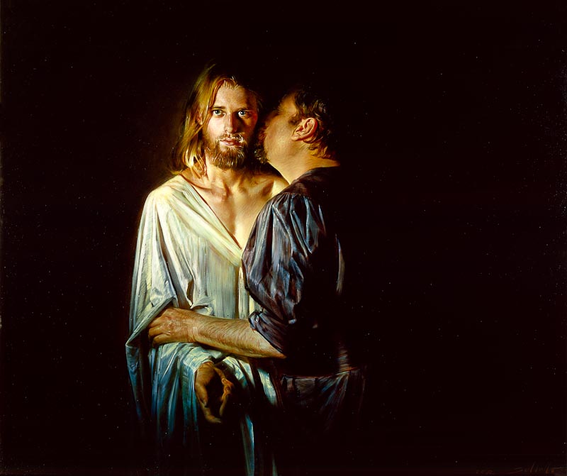 Robert Schoeller Painting: Judas' Kiss Painting TH004
