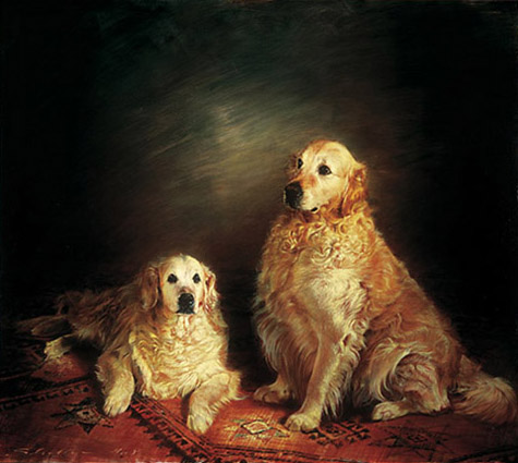 Robert Schoeller Painting: Camillari Dogs Portrait AN001