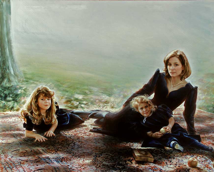 Robert Schoeller Painting:  Family Portrait 036