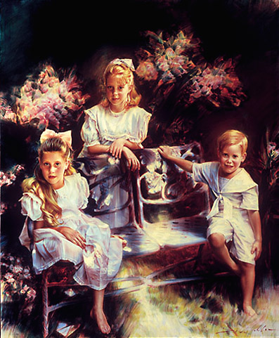 Robert Schoeller Painting:  Family Portrait 042