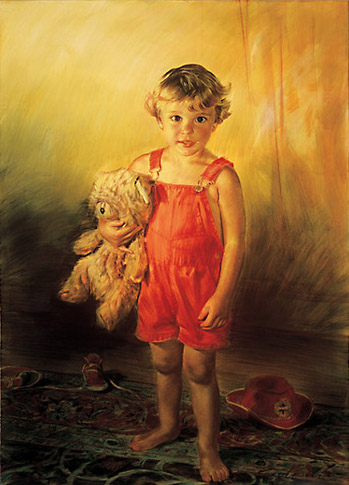 Robert Schoeller Painting:  Little Boy Portrait 041