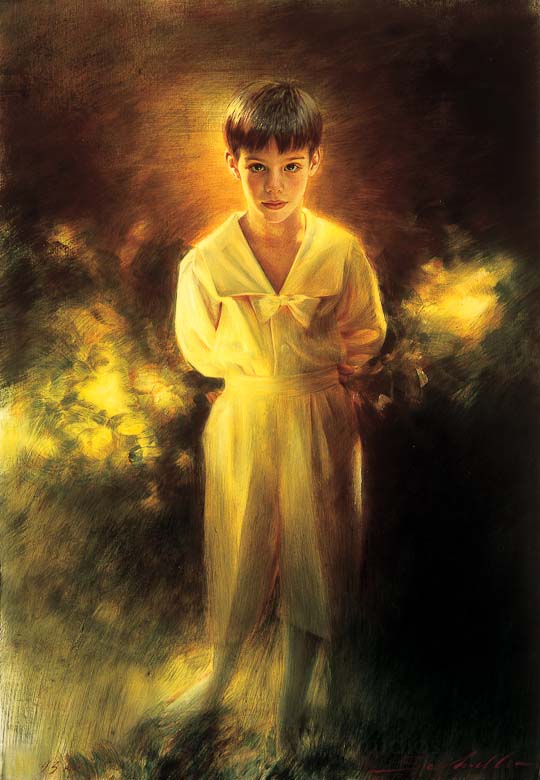 Robert Schoeller Painting:  Little Boy Portrait 063
