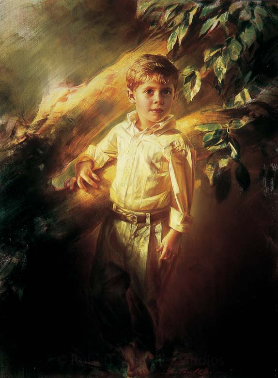 Robert Schoeller Painting:  Little Boy Portrait 069