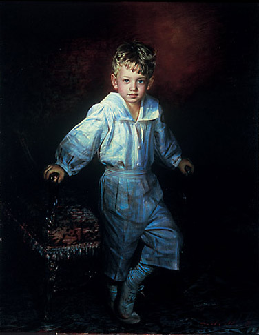 Robert Schoeller Painting:  Little Boy Portrait 085