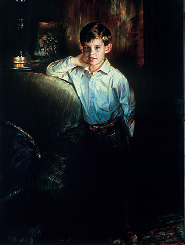 Robert Schoeller Painting:  Little Boy Portrait 086