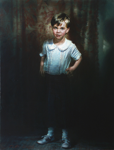 Robert Schoeller Painting:  Little Boy Portrait 091