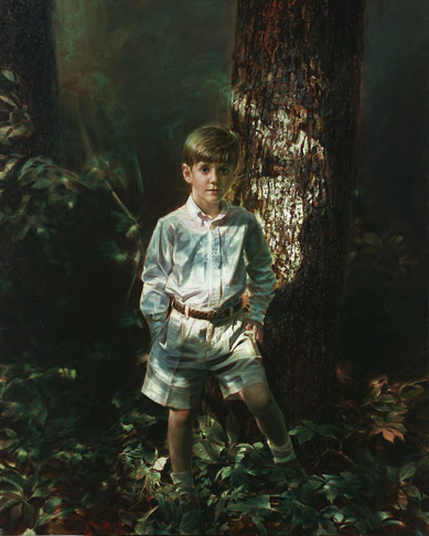 Robert Schoeller Painting:  Little Boy Portrait 098
