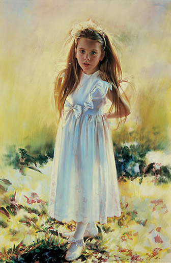 Robert Schoeller Painting: Little Girl Portrait Little Girl Portrait 106
