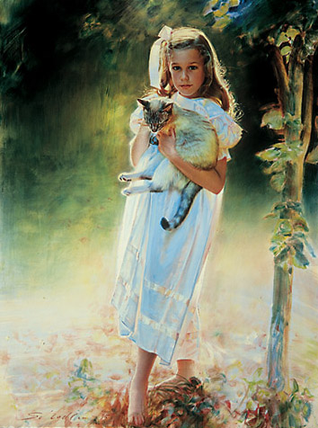 Robert Schoeller Painting: Little Girl Portrait Little Girl Portrait 107