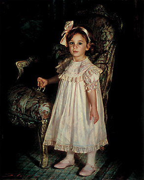 Robert Schoeller Painting: Little Girl Portrait Little Girl Portrait 115