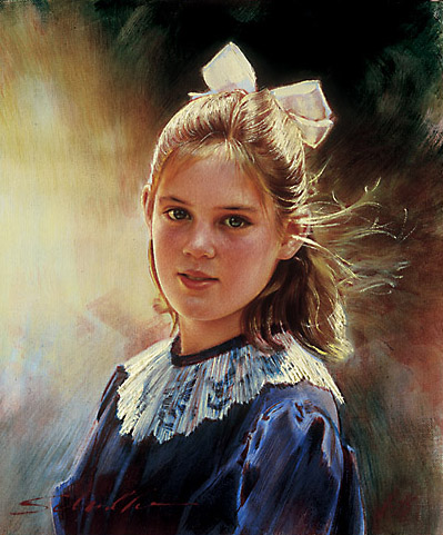 Robert Schoeller Painting: Little Girl Portrait Little Girl Portrait 188