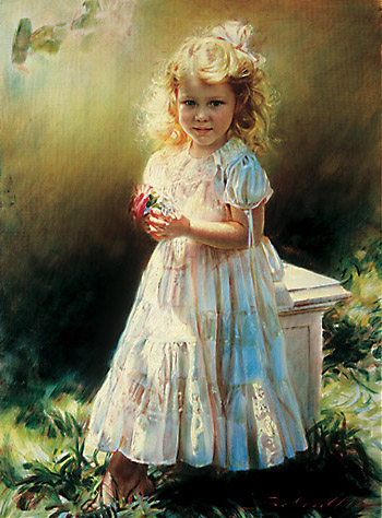 Robert Schoeller Painting: Little Girl Portrait Little Girl Portrait 122