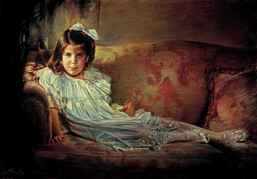 Robert Schoeller Painting: Little Girl Portrait Little Girl Portrait 126