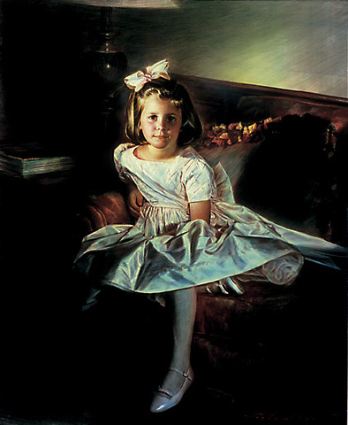 Robert Schoeller Painting: Little Girl Portrait Little Girl Portrait 128