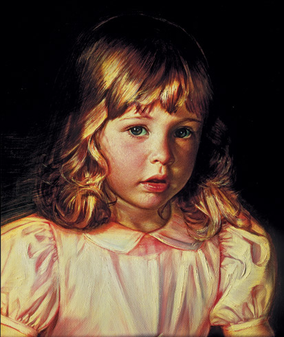 Robert Schoeller Painting: Little Girl Portrait Little Girl Portrait 129 Face