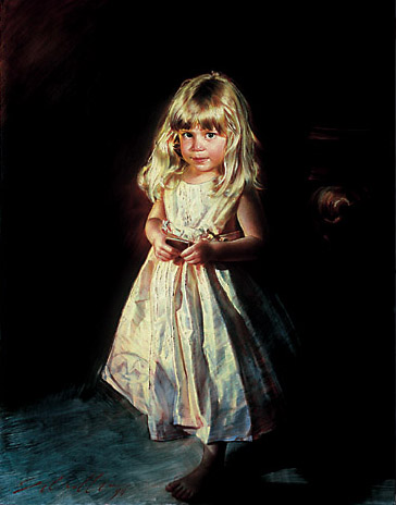 Robert Schoeller Painting: Little Girl Portrait Little Girl Portrait 137