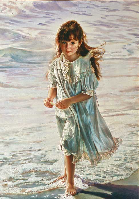 Robert Schoeller Painting: Little Girl Portrait Little Girl Portrait 145