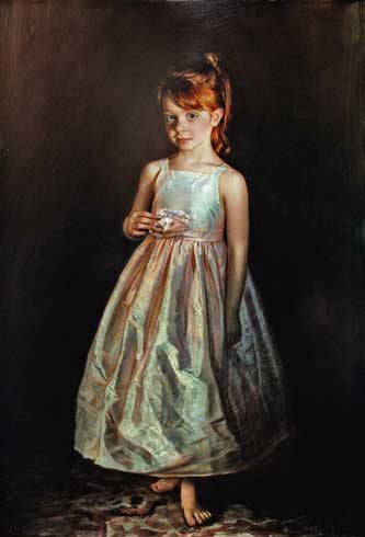 Robert Schoeller Painting: Little Girl Portrait Little Girl Portrait 154