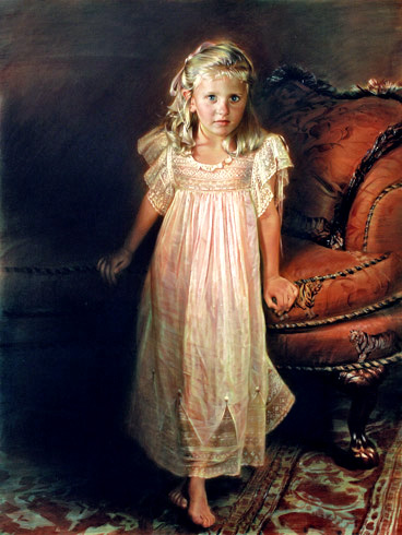 Robert Schoeller Painting: Little Girl Portrait Little Girl Portrait 157
