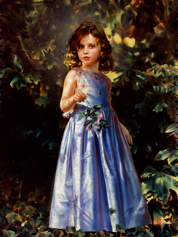 Robert Schoeller Painting: Little Girl Portrait Little Girl Portrait 159
