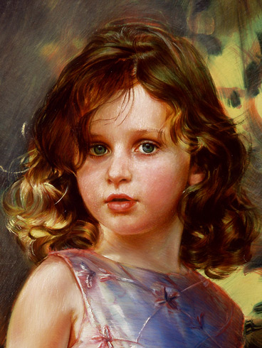 Robert Schoeller Painting: Little Girl Portrait Little Girl Portrait 159 Face