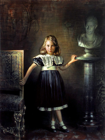 Robert Schoeller Painting: Little Girl Portrait Little Girl Portrait 161