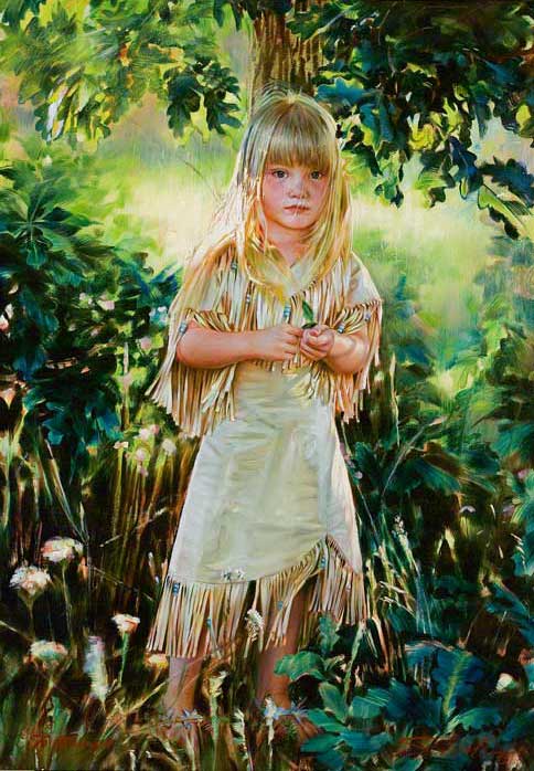 Robert Schoeller Painting: Little Girl Portrait Little Girl Portrait 167