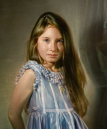 Robert Schoeller Painting: Little Girl Portrait Little Girl Portrait 172 Face