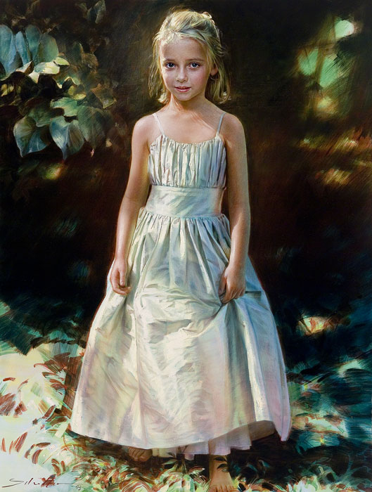 Robert Schoeller Painting: Little Girl Portrait Little Girl Portrait 176
