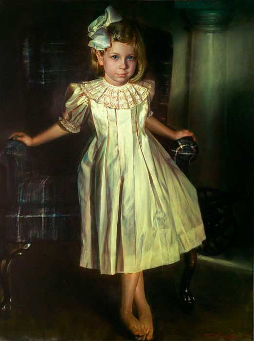 Robert Schoeller Painting: Little Girl Portrait Little Girl Portrait 177