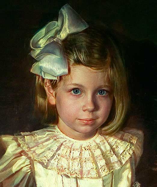 Robert Schoeller Painting: Little Girl Portrait Little Girl Portrait 177 Face