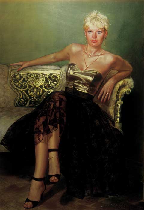 Robert Schoeller Painting:  Portrait of Woman 023