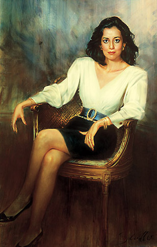 Robert Schoeller Painting:  Portrait of Woman 032