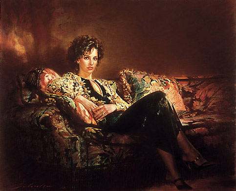 Robert Schoeller Painting:  Portrait of Woman 044