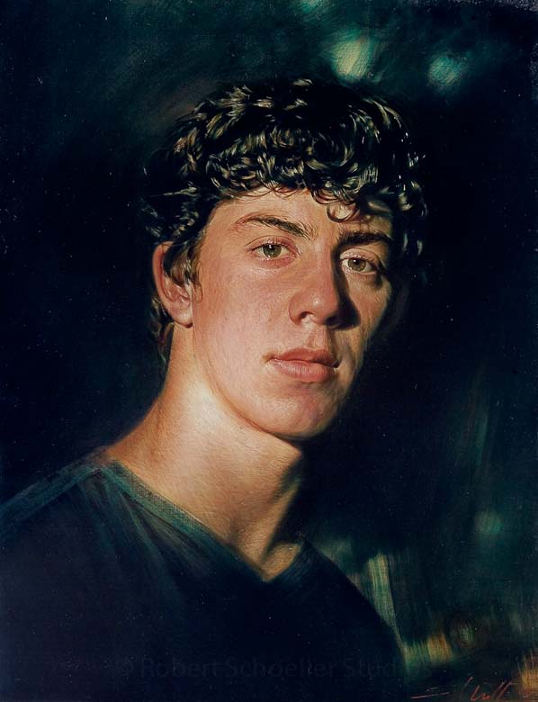Robert Schoeller Painting:  Portrait of Young Man 18