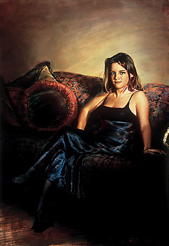 Robert Schoeller Painting:  Portrait of Young Woman 019