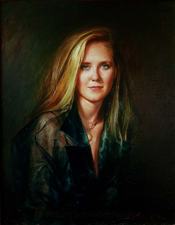 Robert Schoeller Painting:  Portrait of Young Woman 024