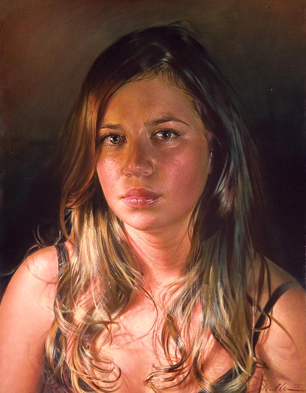 Robert Schoeller Painting:  Portrait of Young Woman 031